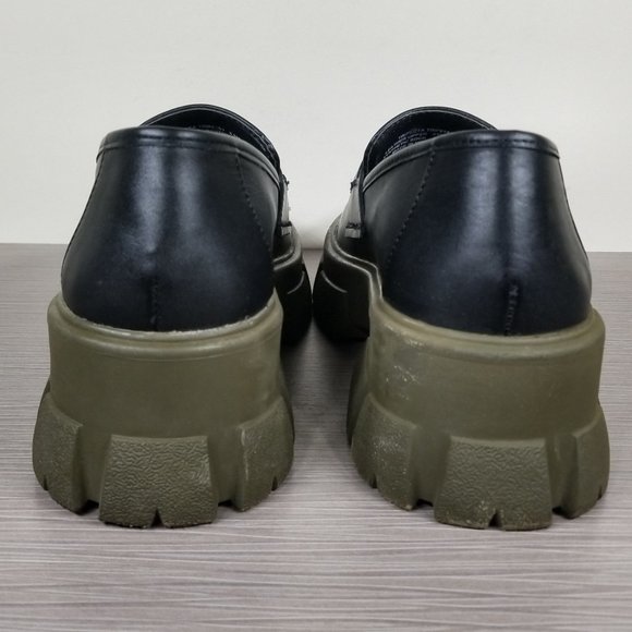 Steve Madden Trifecta Platform Loafer, Black Leather, Womens Size 8.5 M - Picture 5 of 13